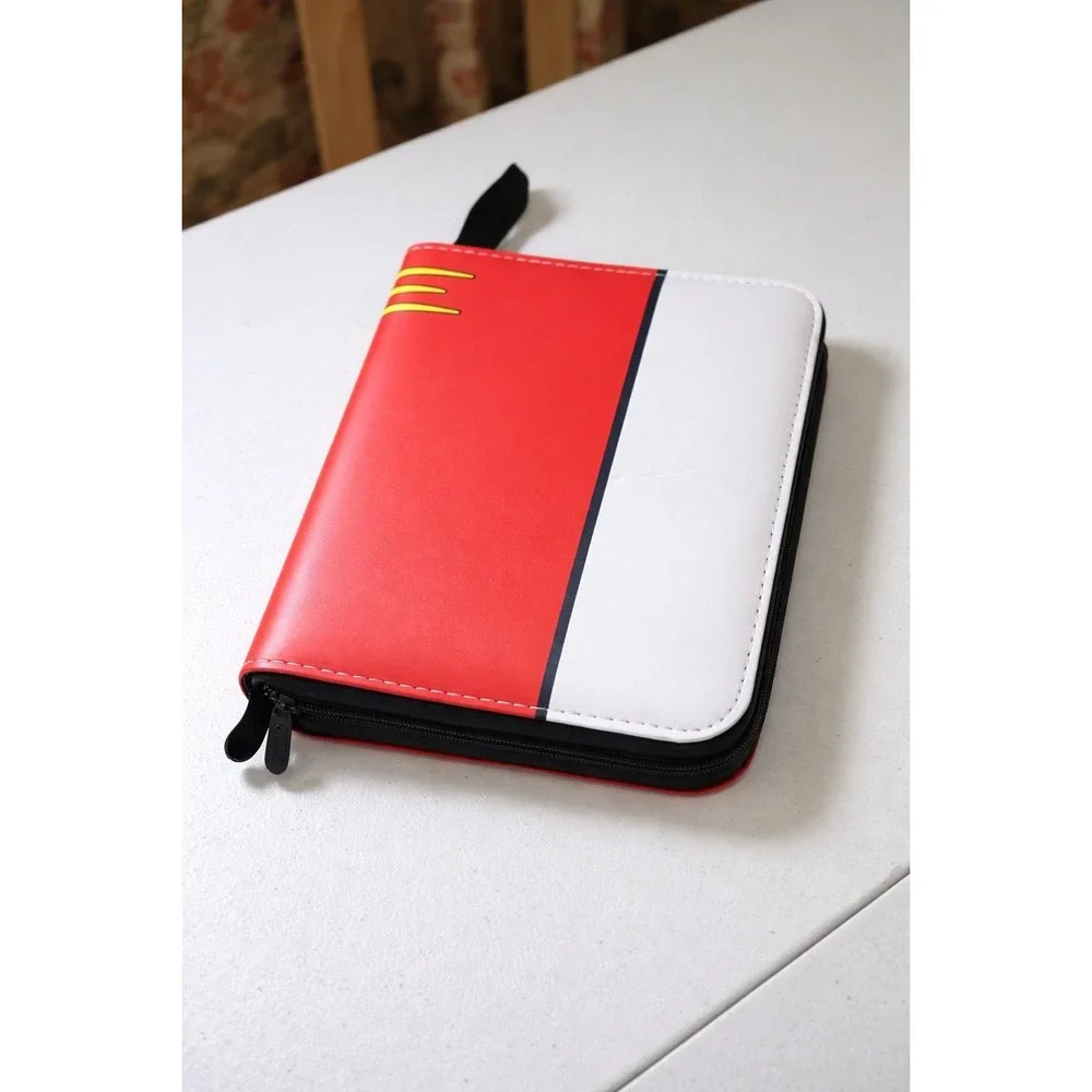 trading card 3 ring binder Black Heavy Duty D-Ring 3" 3-Ring [Discontinued]  sided pages (9 pockets per side) GameStop Trading Card 9-in x